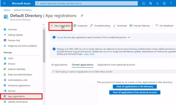 Azure AD App registration