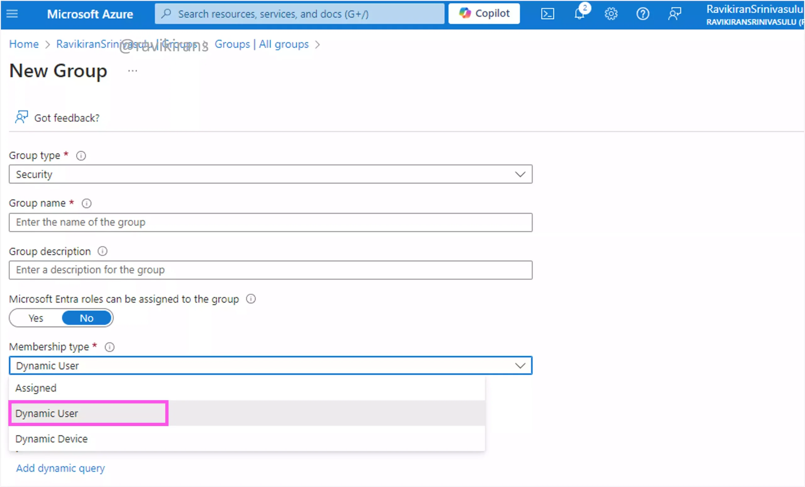 Dynamic groups in Microsoft Entra ID