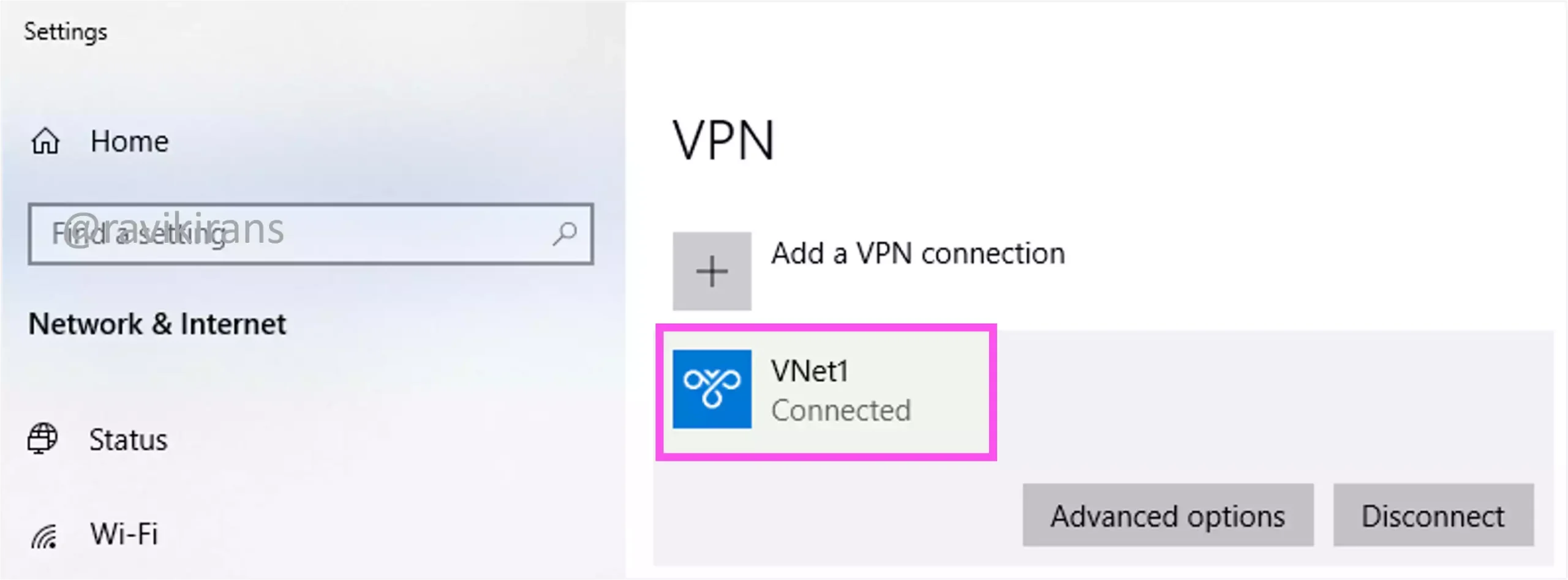 Point-to-site VPN client Azure