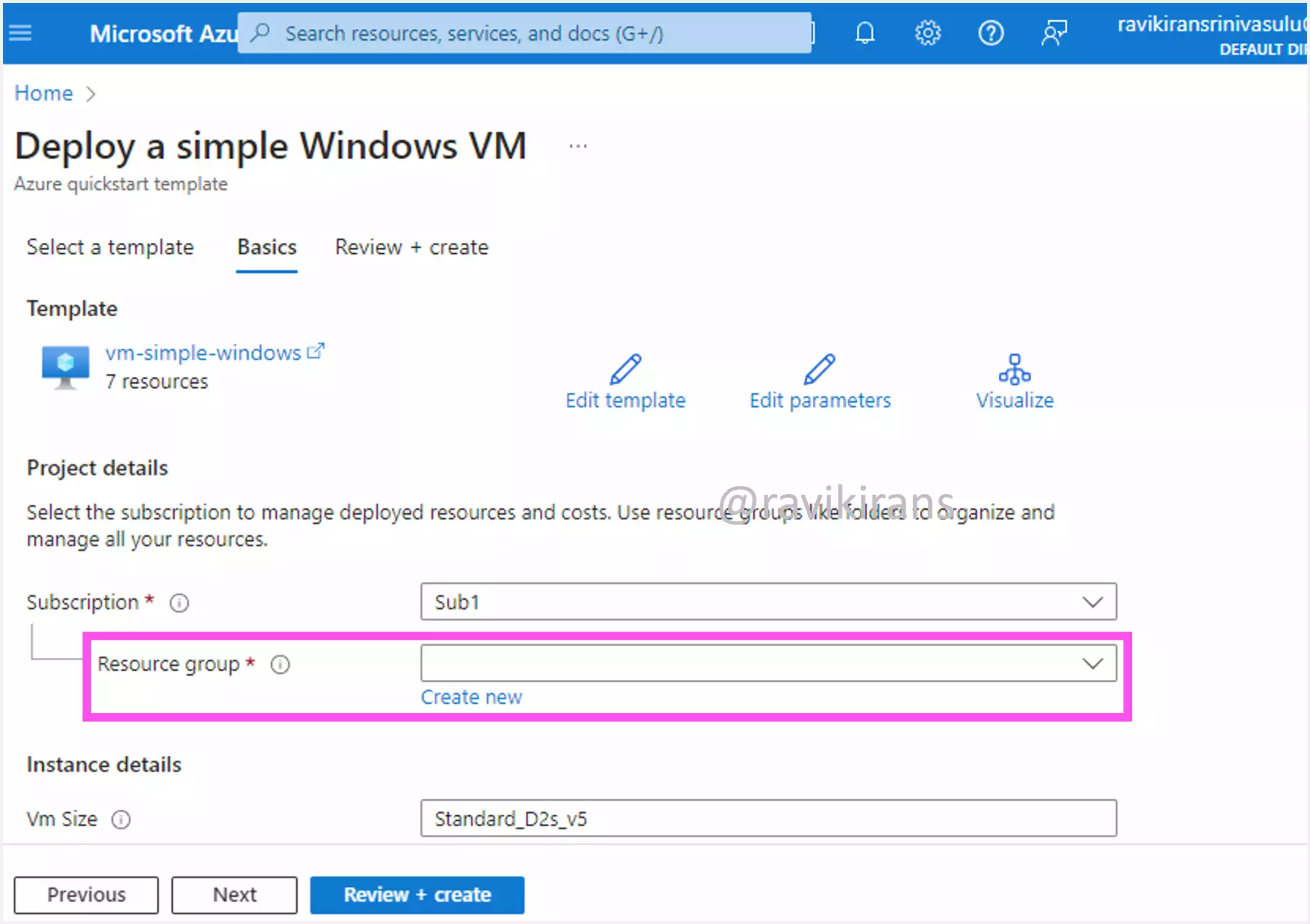 Deploy a Custom Template from Azure portal