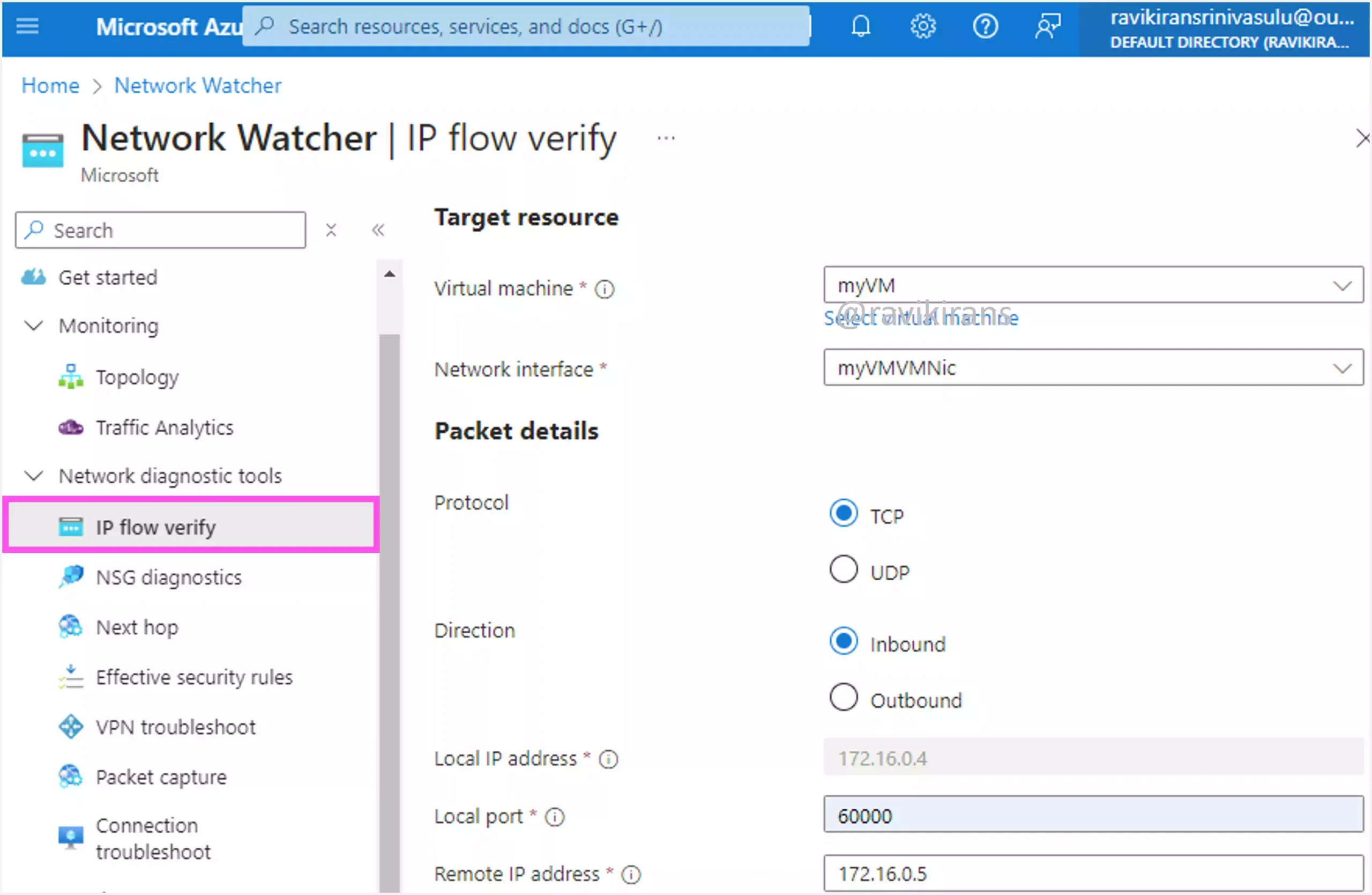 IP flow verify