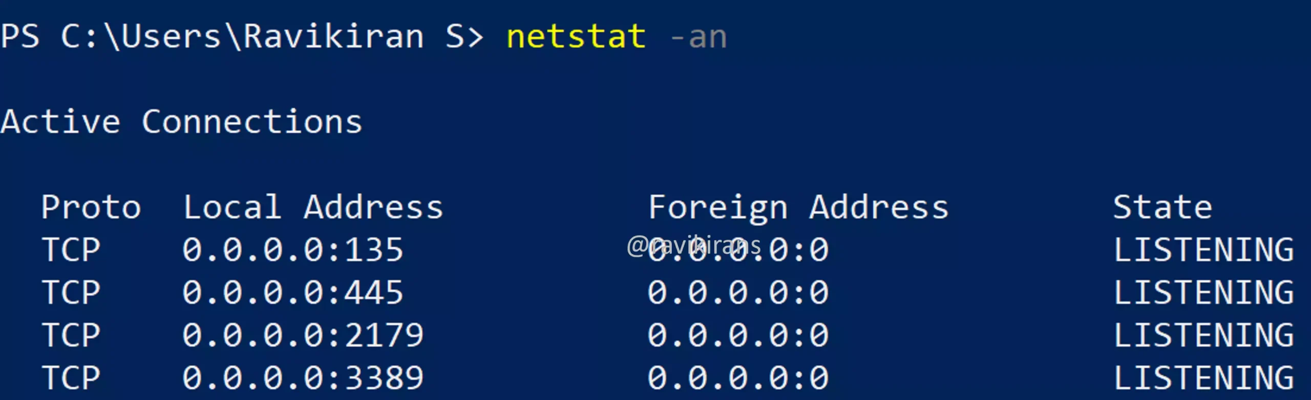 netstat command