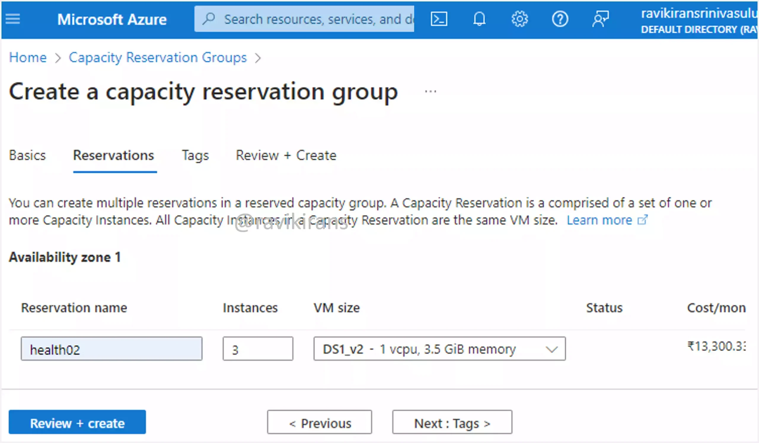 Capacity Reservation Group Azure