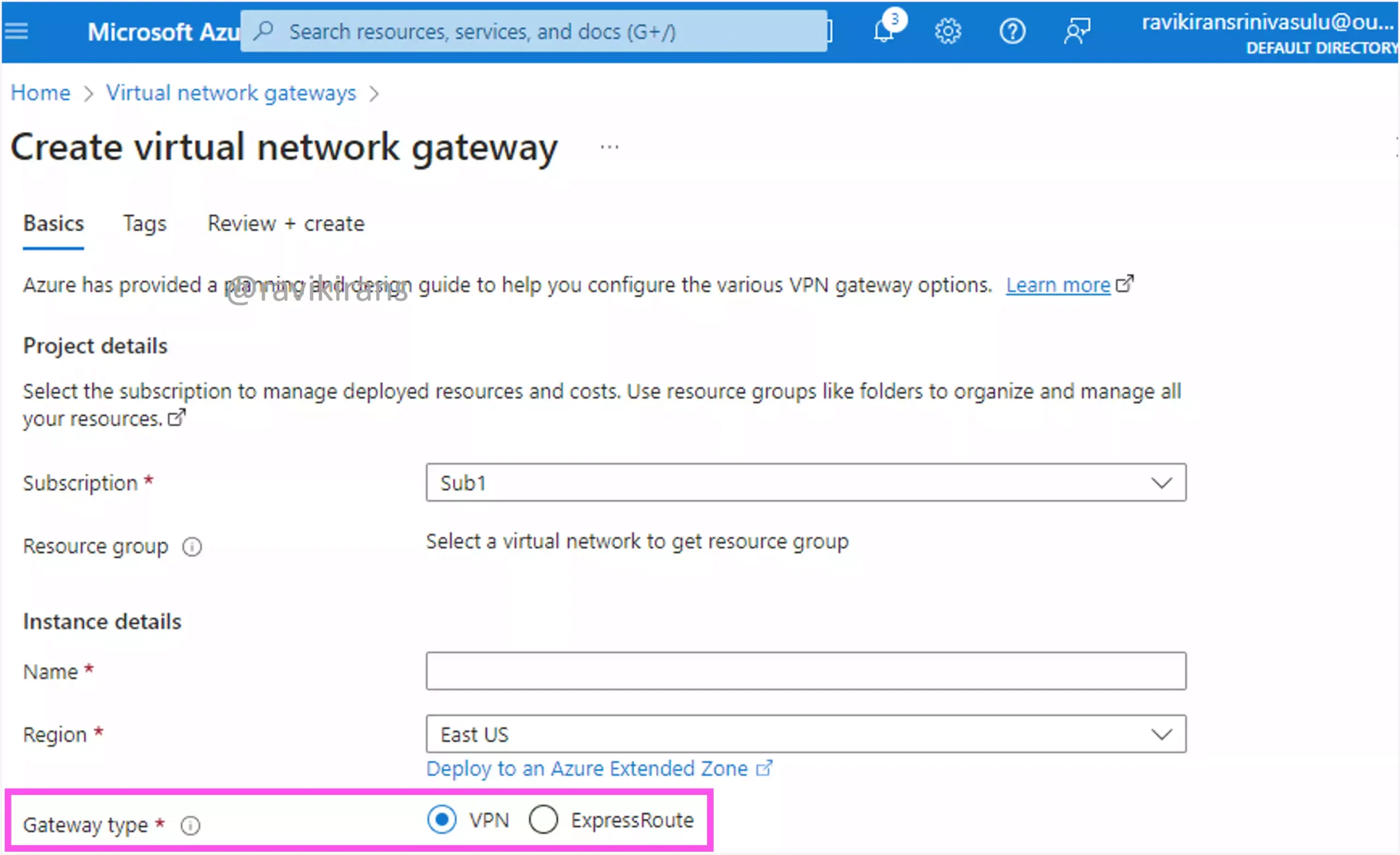 Azure VPN Gateway