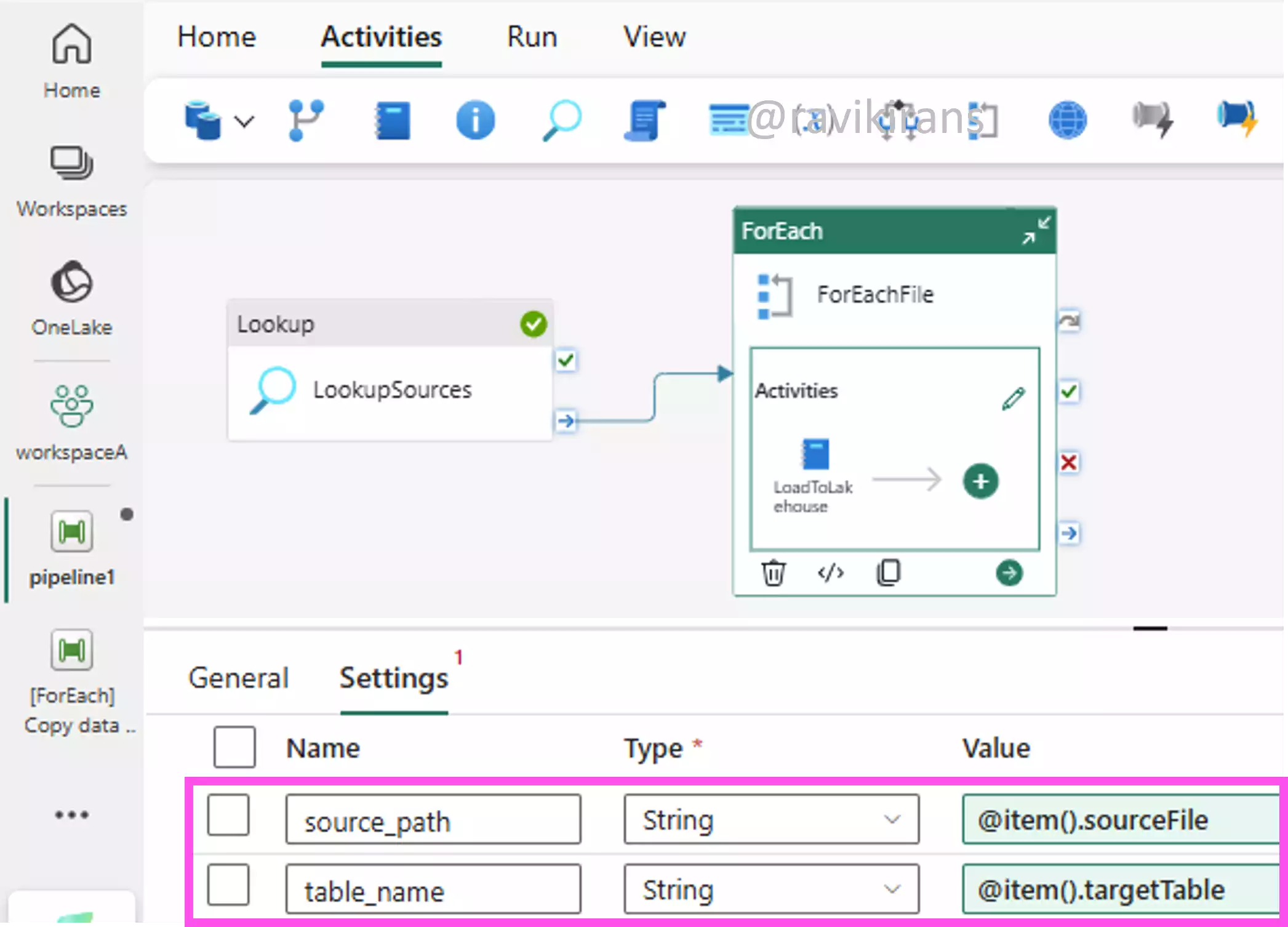 Using parameters and dynamic expressions in Fabric pipeline Using parameters and dynamic expressions in Fabric pipeline