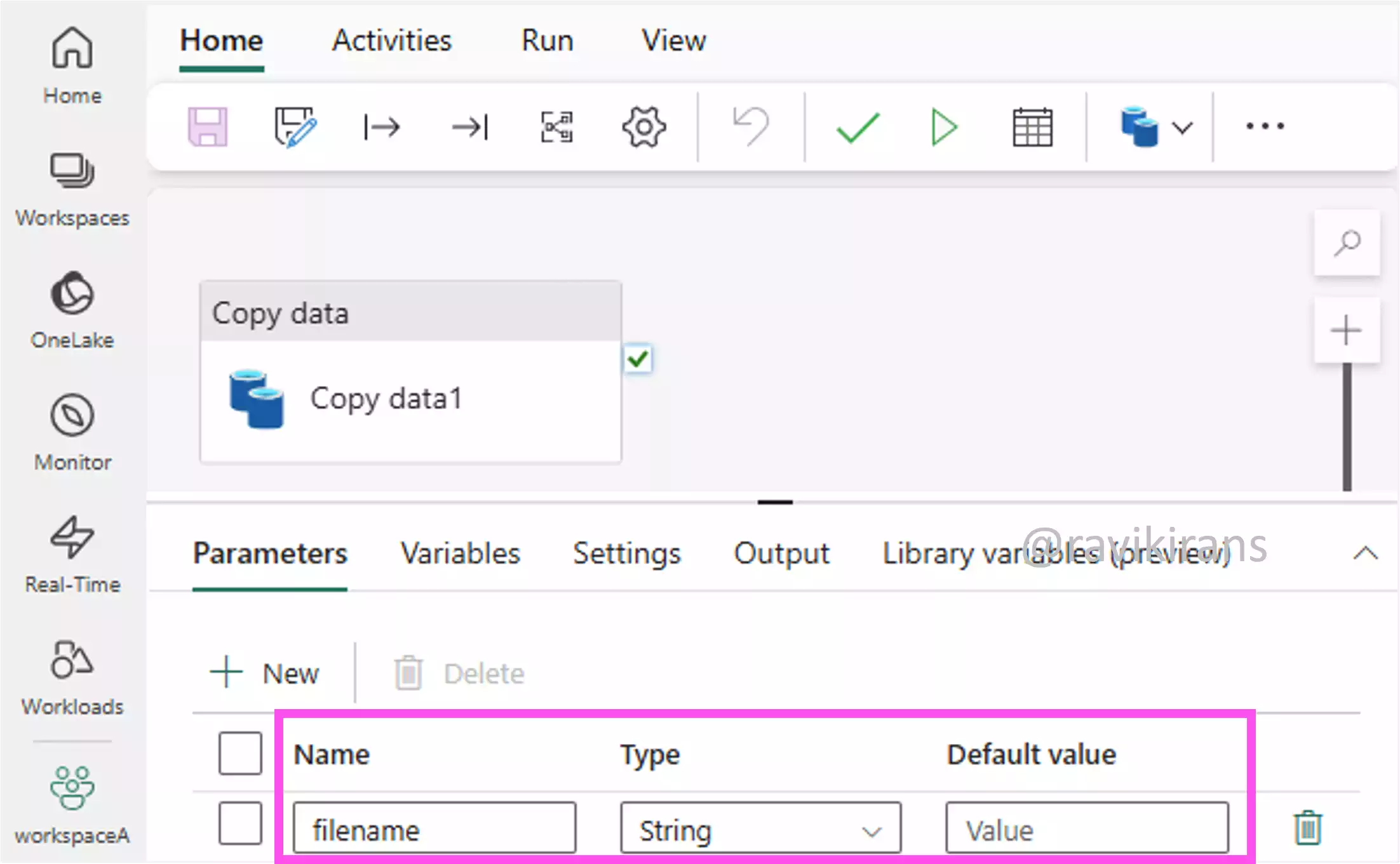 Pass external values using pipeline parameters Pass external values using pipeline parameters