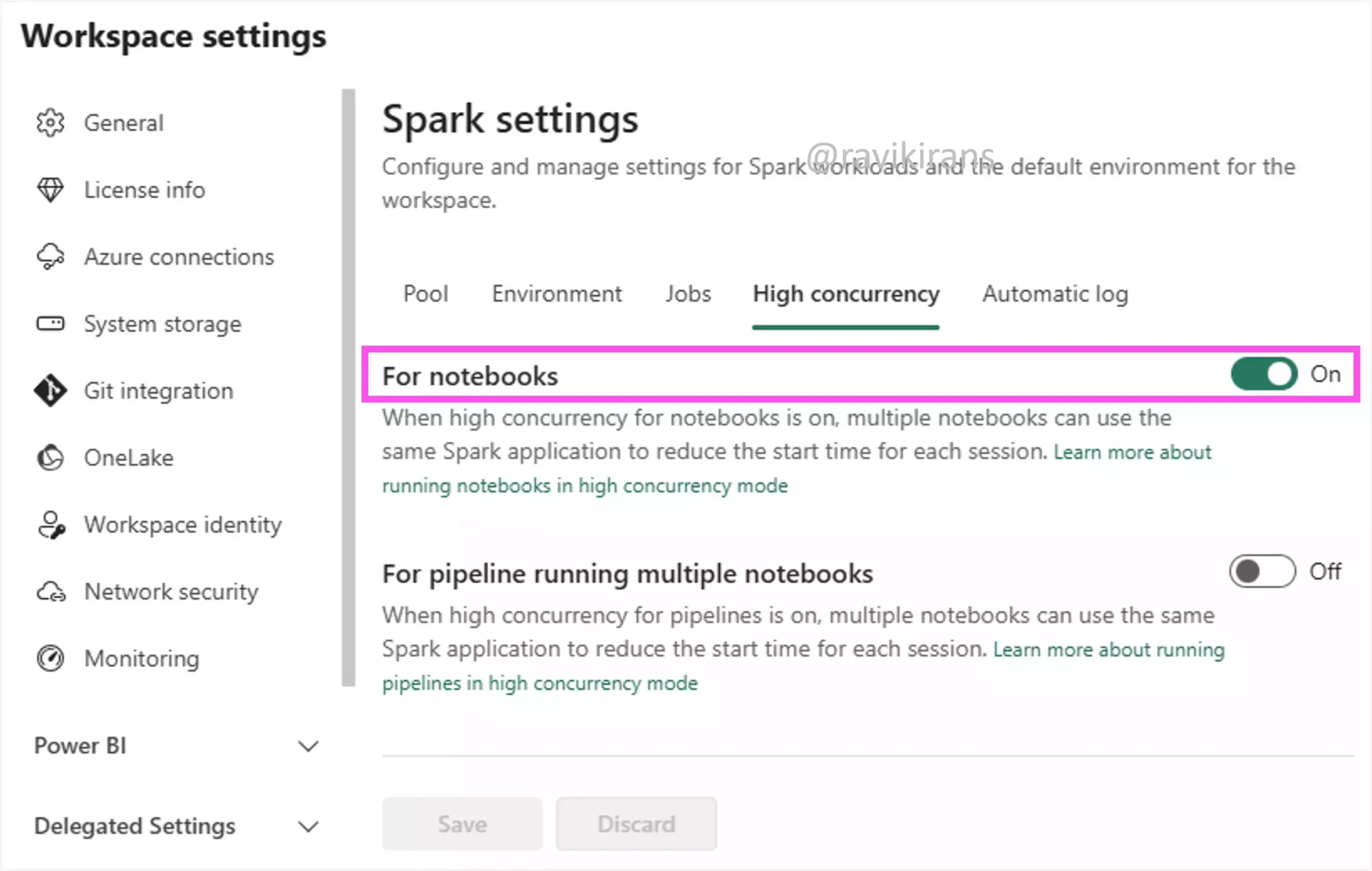 Enable high concurrency in Fabric Enable high concurrency in Fabric
