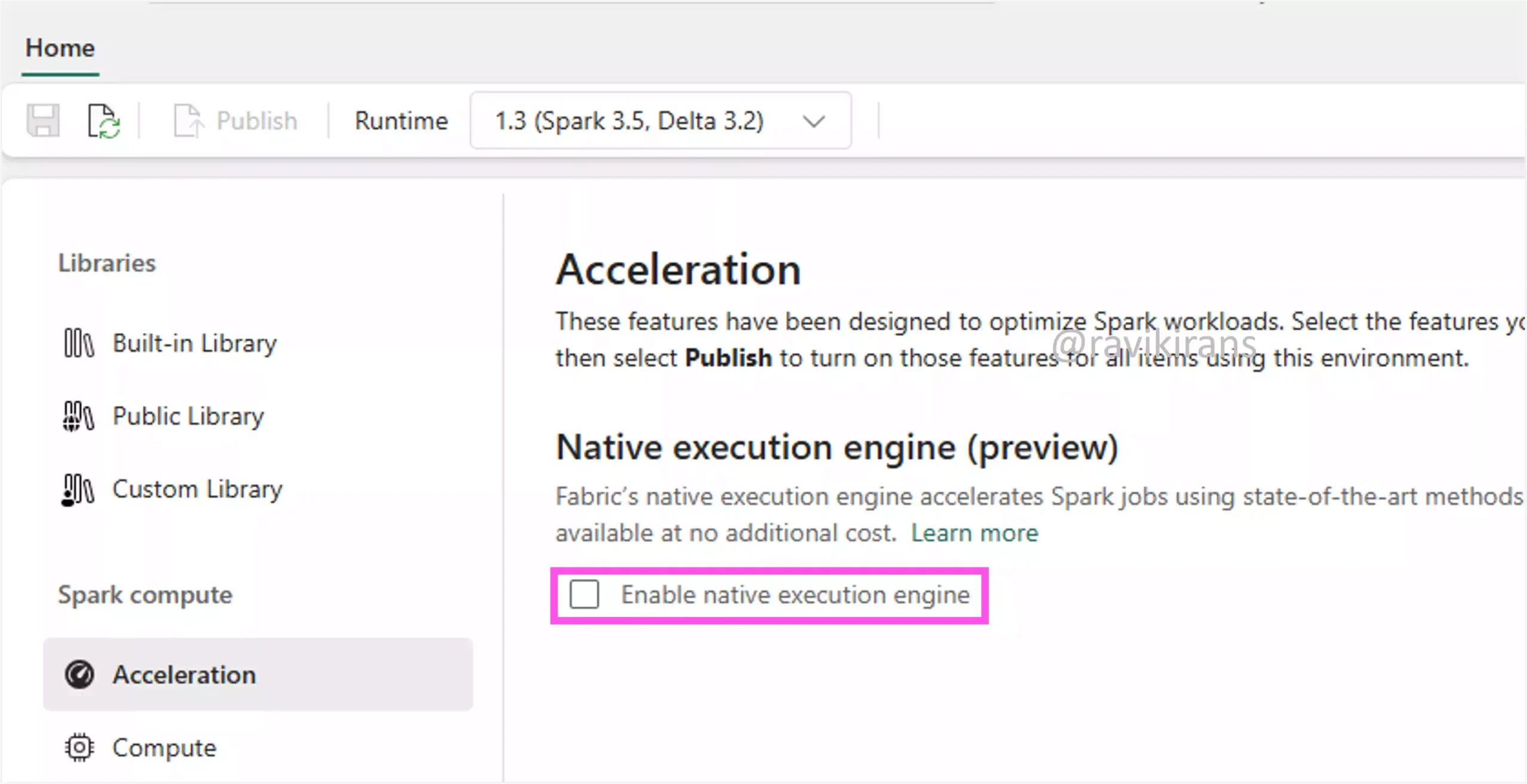 Enable native execution engine Enable native execution engine