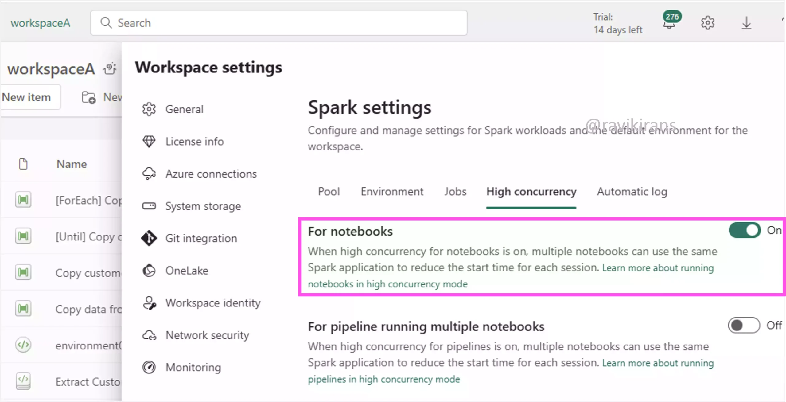 Enable high concurrency in Fabric Enable high concurrency in Fabric