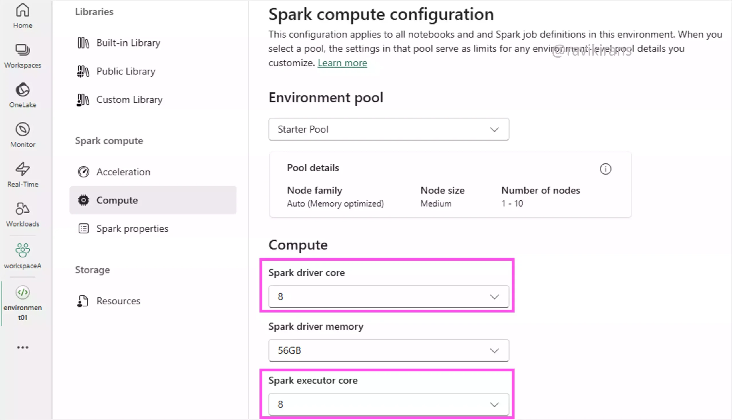 Fabric Spark driver and executor core Fabric Spark driver and executor core