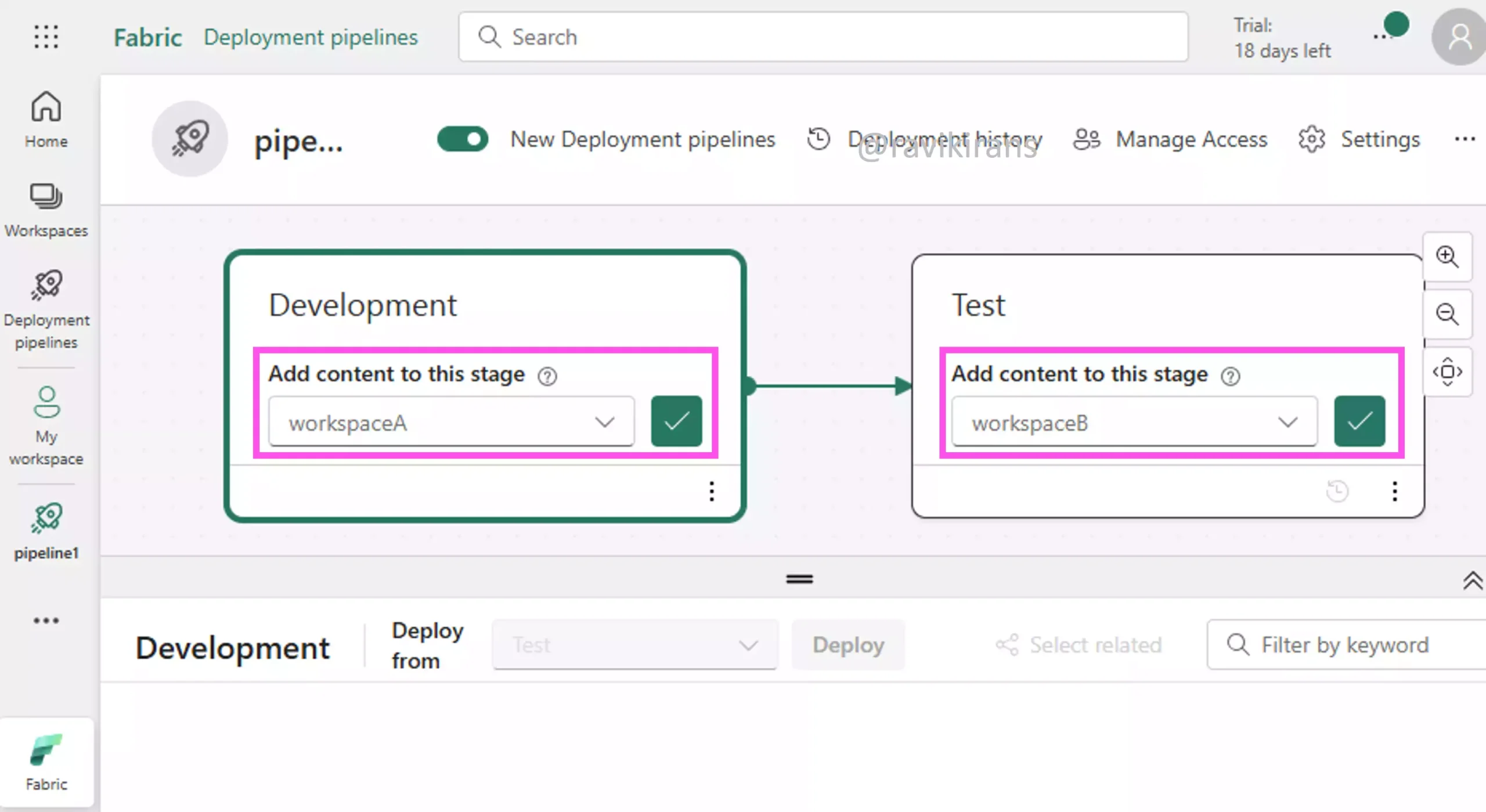 Assign workspace to a stage in deployment pipeline Assign workspace to a stage in deployment pipeline